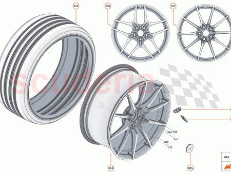 Photo of WHEEL FORGED LW FR 19X9 0J…