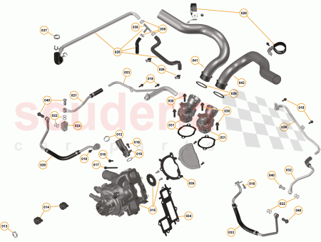 Photo of Pipe Hose Turbocharger Water Return inc Clips RH…