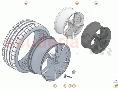 Photo of WHEEL 5SPOKE FR LH 19X9 0J…