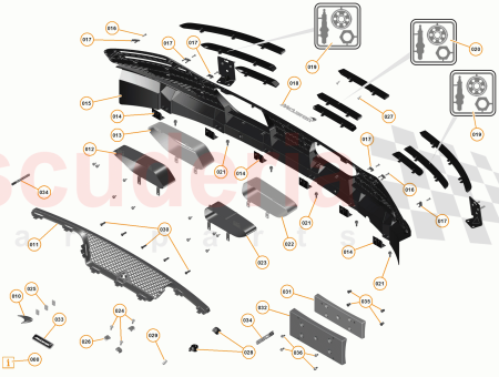 Photo of GRILLE REAR LOWER CENTRE STD Camera…