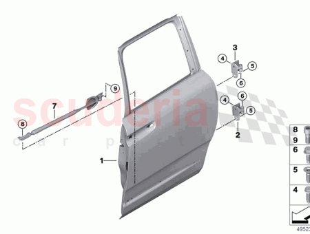 Photo of Hinge rear door lower right…