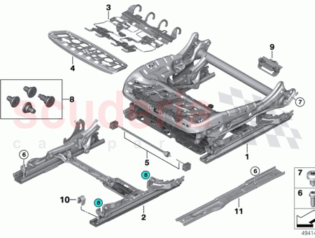 Photo of Seat rail right…