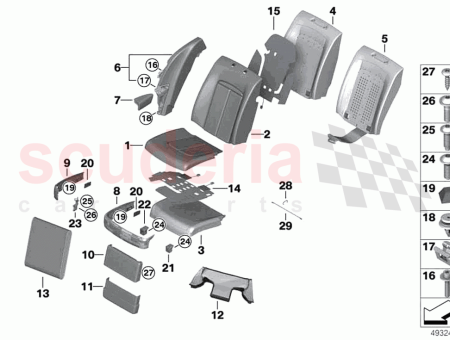 Photo of Foam section comfort backrest A C left…