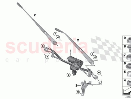 Photo of Linkage wiper system with motor…