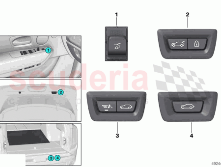 Photo of Tailgate lock switch bottom parcel shelf…