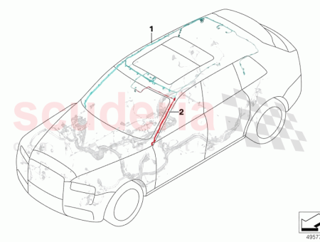 Photo of Wiring harness starburst headliner…