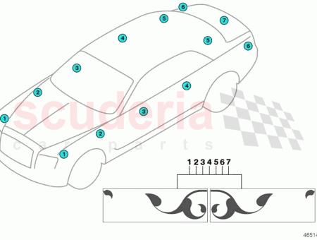 Photo of Motif stencil front left wing side…