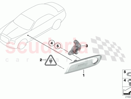 Photo of Side marker light front right…