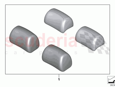 Photo of Headrest kit RR mono full set…