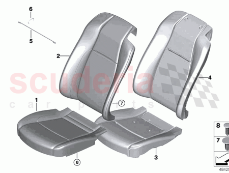 Photo of Cover backrest leather right…