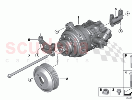Photo of Console power steering pump rear…