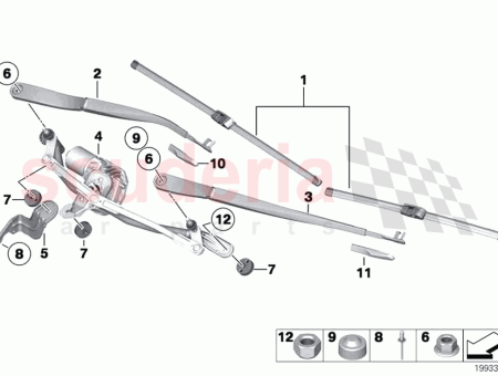 Photo of Linkage wiper system with motor…