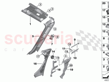 Photo of Trim panel A pillar bottom left…