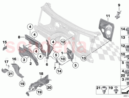 Photo of Cover front axle support bottom left…