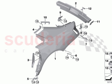 Photo of Side panel bracket rear right 1…