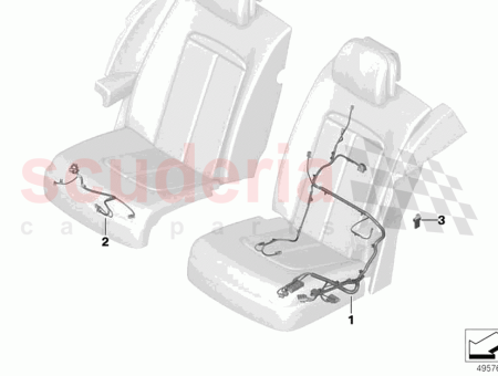 Photo of Cable set seat rear right…