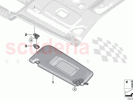 Photo of Sun visor right…