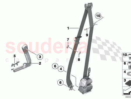 Photo of Upper seat belt REMA front left…