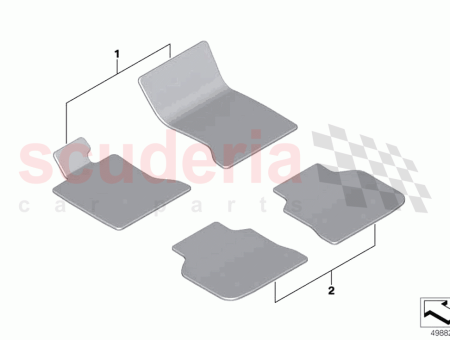 Photo of Pair all weather floor mats rear…
