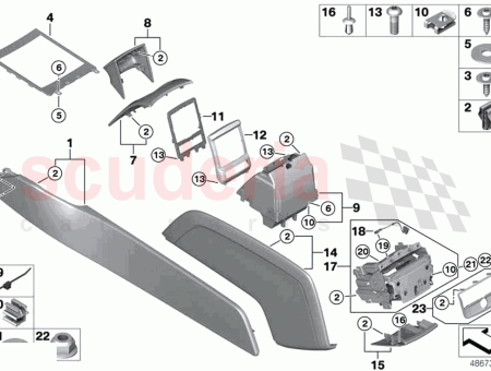 Photo of Trim panel centre console rear left…