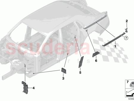 Photo of Shaped part rear side panel right 41 00…