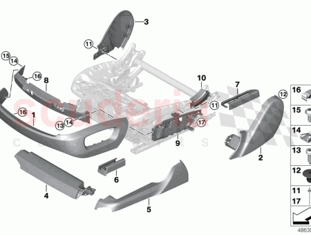 Photo of Seat trim outer left…