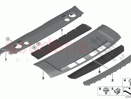Photo of Ventilation grille rear window shelf…