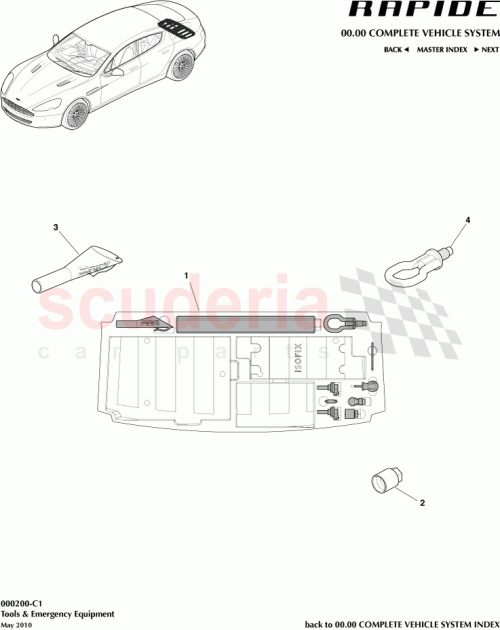 Part Diagram for Aston Martin AD43-40-10073