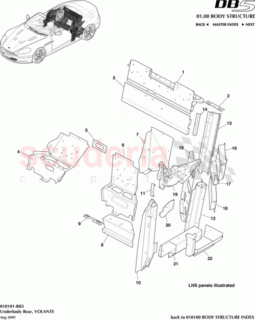 Part Diagram for Aston Martin 9G43L243A60AA