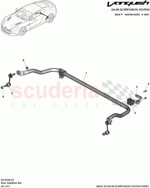 Part Diagram for Aston Martin CD33-5487-AA