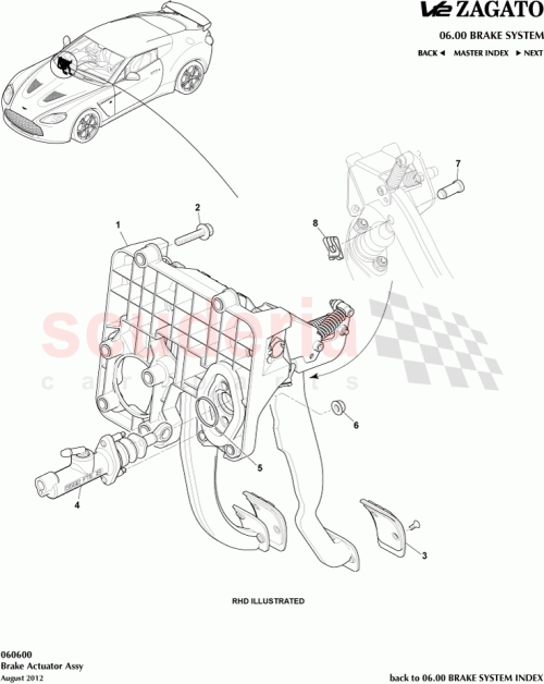 Part Diagram for Aston Martin 8D33-2450-EA