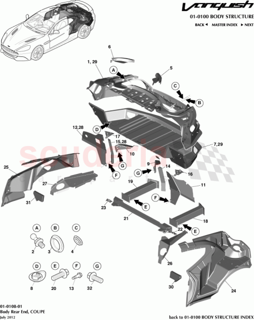 Part Diagram for Aston Martin CD33-11027-AA