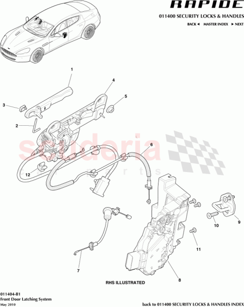 Part Diagram for Aston Martin EG43-65-11396