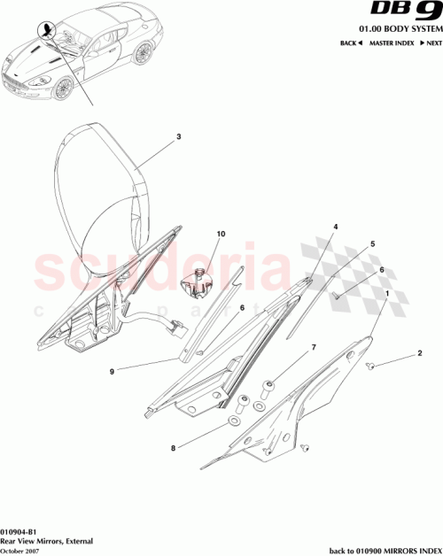 Part Diagram for Aston Martin 4G43-C47775-AA