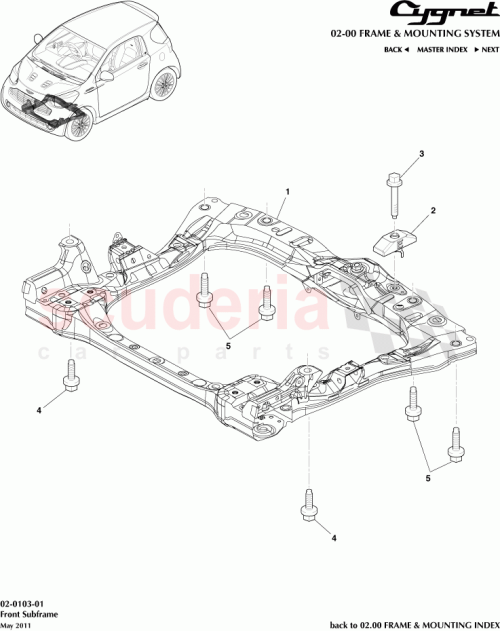Part Diagram for Aston Martin 90119-12389