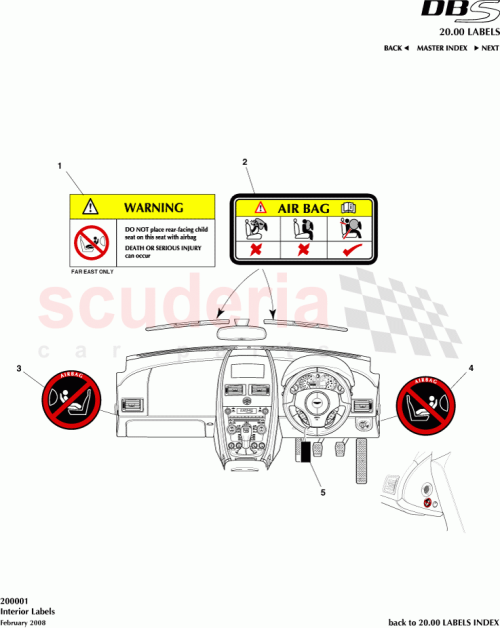 Part Diagram for Aston Martin 7G33-973619-AA