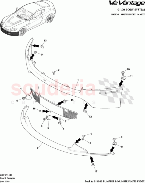 Part Diagram for Aston Martin AD23-8156-AB