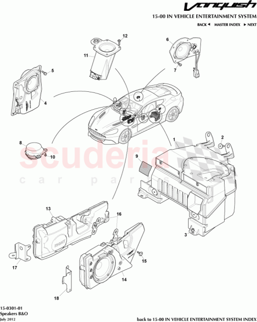Part Diagram for Aston Martin CD43-18D801-AA