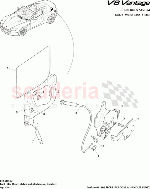 Part Diagram for Aston Martin 702303