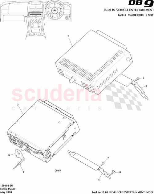 Part Diagram for Aston Martin 707142
