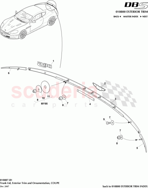 Part Diagram for Aston Martin 8D33-8979-AC