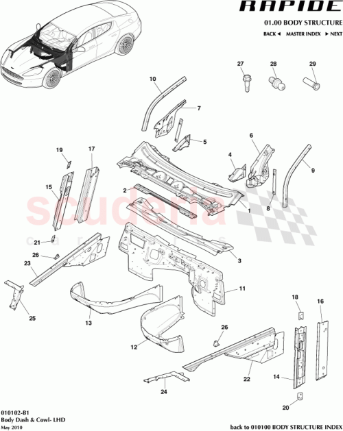 Part Diagram for Aston Martin AD43F8874AA