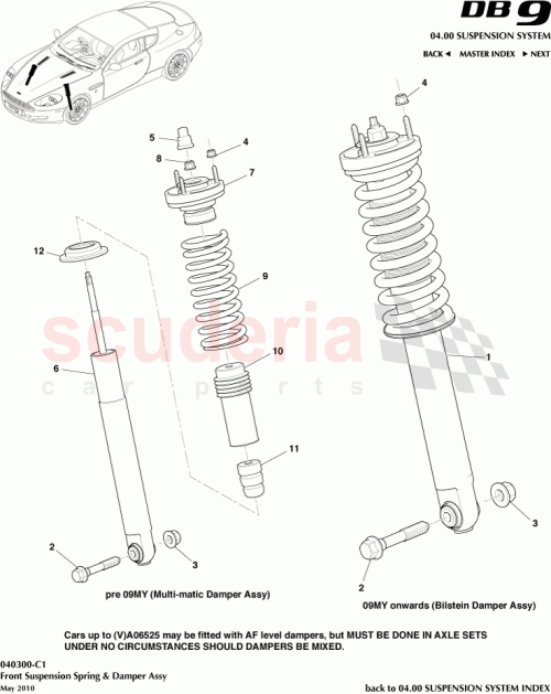 Part Diagram for Aston Martin 4G43-5310-AB