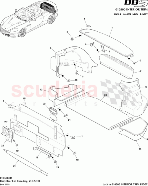 Part Diagram for Aston Martin AD33L580374AA