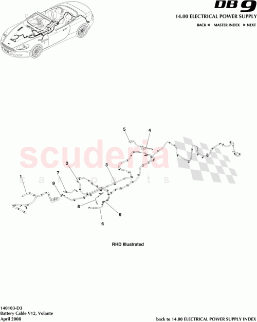 Part Diagram for Aston Martin AD3314B278DD