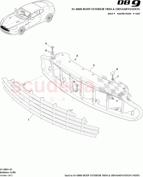 Part Diagram for Aston Martin DG43-8190-AC