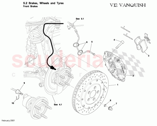 Part Diagram for Aston Martin 1R12-28-10740
