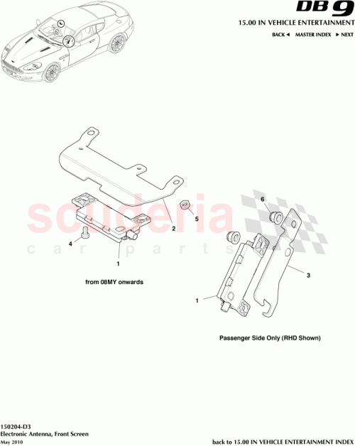 Part Diagram for Aston Martin 702994