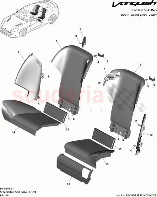 Part Diagram for Aston Martin 4G43-611B91-BA