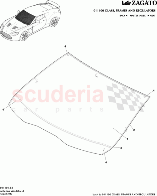 Part Diagram for Aston Martin CD33-76-10122